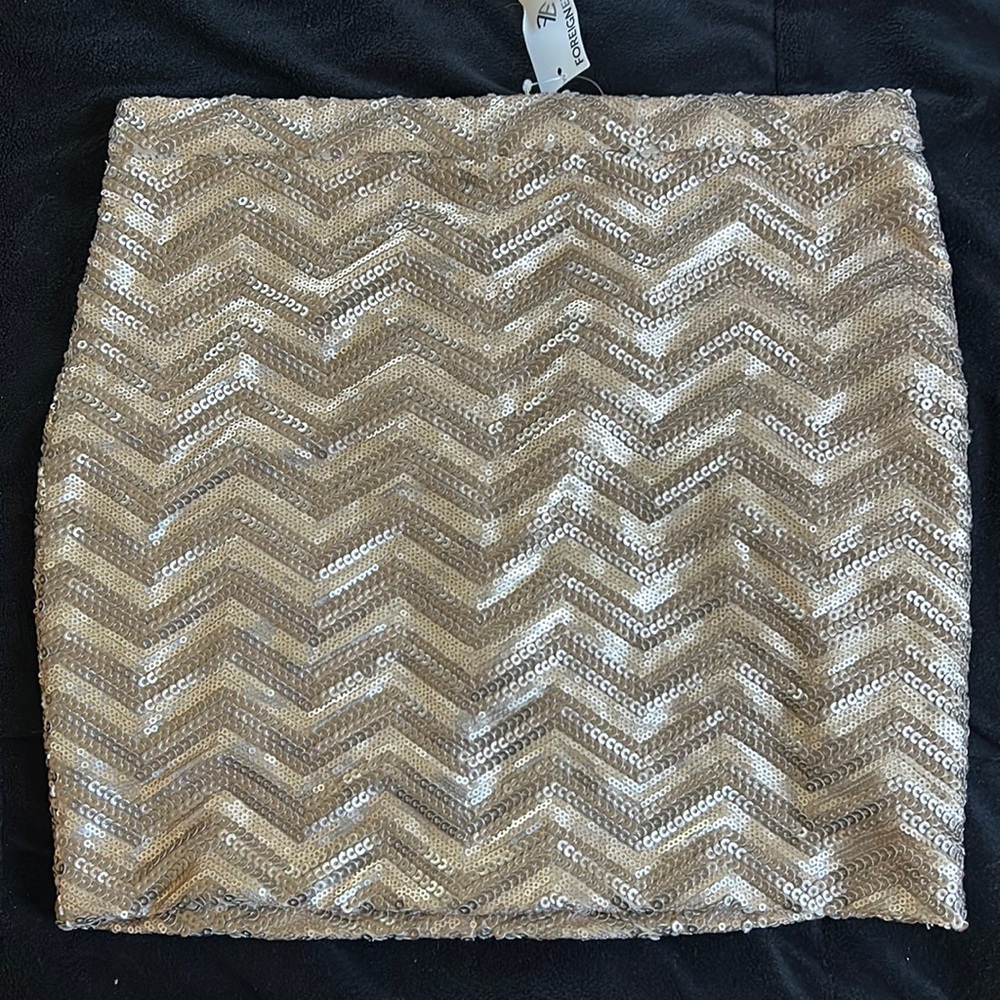 Foreign Exchange Taupe Sequin Skirt Size M